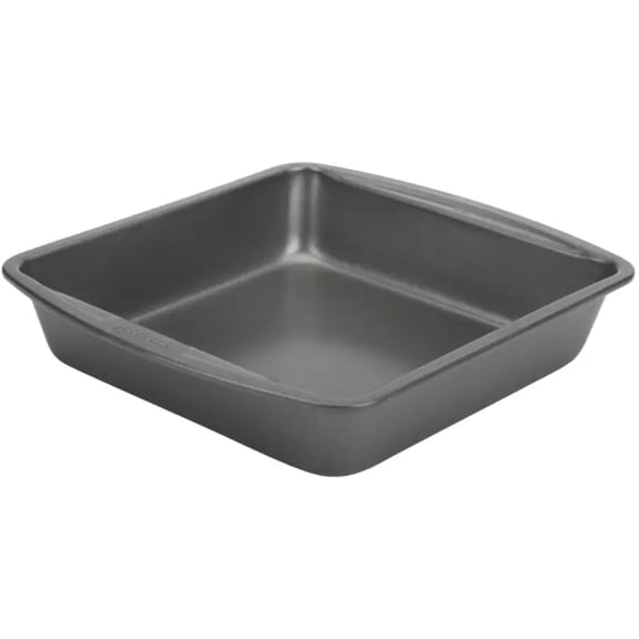 Nonstick Steel Cake Pan 8", Square, Gray, GoodCook