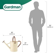 Gardman R34898X 1 gal Watering Can, Cream & Copper