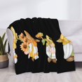 Disketp Hello Spring Sunflower Gnomes Flannel Blankets Thick and Warm