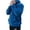 Blue, variant on Mens Hoodies Casual Solid Color Plush Half-Zip Sweatshirt Hoody Fall Winter Vintage Clothes,Size M-3XL