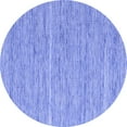 thumbnail image 1 of Ahgly Company Indoor Round Abstract Blue Contemporary Area Rugs, 5' Round, 1 of 4