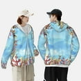 thumbnail image 6 of Kll Sea And Fish Print Men'S Women’s Upf 50+ Sun Protection Outdoor Hoodie Jacket Long Sleeve Fishing Hiking Performance Shirt- 3x-Large, 6 of 8
