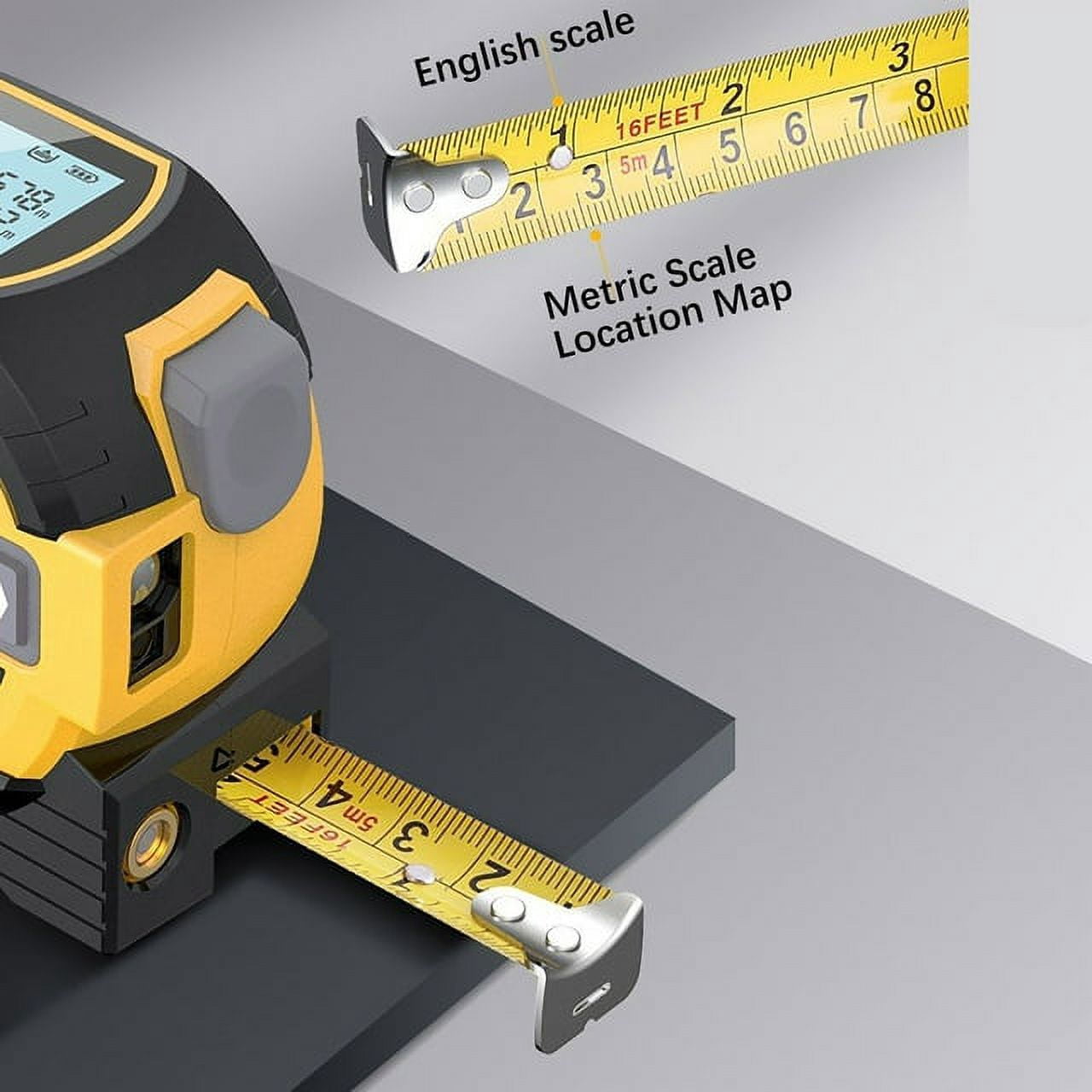 MeasurinSight 3-in-1 Infrared Laser Tape Measuring, Handheld Electronic Digital Tape Measure, 3 in 1 Infrared Laser Tape Measure, Digital Tape Measure with Led Display
