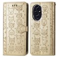 thumbnail image 4 of Funda Cartera FOXDOCK para Honor 200 Pro , Flip PU con Relieve de Gatos y Perros, Tarjetero y Soporte, 4 of 6