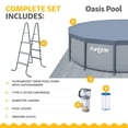 thumbnail image 3 of Funsicle 14' x 42" Oasis Above Ground Pool Set with Pump, Round Frame - Cool Gray, 3 of 6