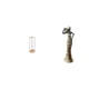 thumbnail image 1 of Organizador Y Soporte Reutilizable Para Pajitas De Encimera Con Contenedor Transparente Para Brochas De Maquillaje Y Decoración De Bar. Incluye Estatua De Una Mujer Tribal Africana Y Un Adorno, 1 of 8