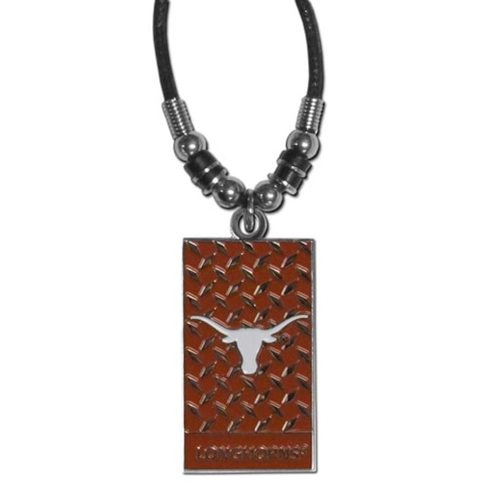 NCAA Texas Longhorns Diamond Plate Rope Necklace, 20Inch