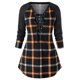 thumbnail image 1 of Camiseta larga holgada para Mujer, camisetas informales a cuadros, Blusa para Mujer, ropa para Mujer, camisetas para Mujer, 1 of 4