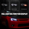 thumbnail image 3 of Spec-D Tuning Black Projector Headlights W/ LED Signal & LED Strip Compatible with 2011-2013 Scion tC, Left + Right Pair Headlamps Assembly, 3 of 6