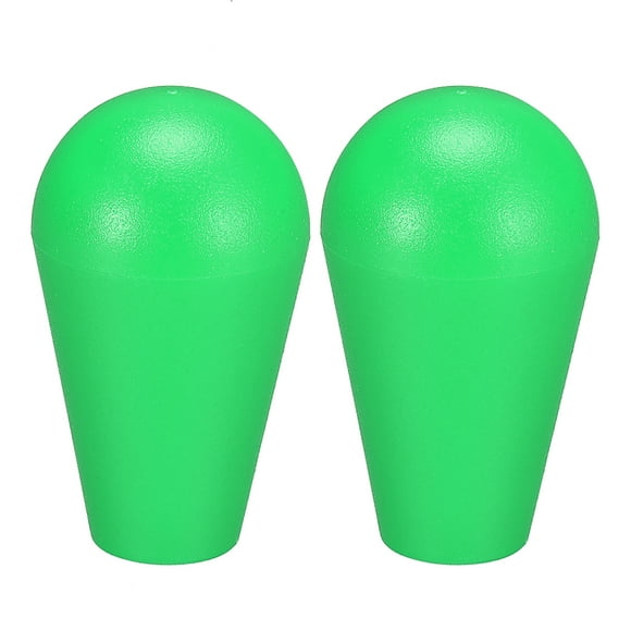 Cabeza de mango de bola de joystick ovalada elíptica tipo americano para juego de arcade, piezas de repuesto DIY, verde, 2 piezas