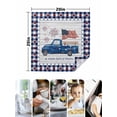 thumbnail image 4 of Independence Day Cloth Napkins Set of 6 Reusable Dinner Napkins, Blue Fireworks Flag Star Buffalo Plaid Cocktail Napkin Washable Table Napkins for Wedding/Holiday Party/Baby Shower 20"x20", 4 of 7