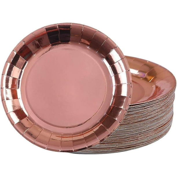 Platos Desechables Rosa Dorado Decoracion De Cumpleanos 48 Piezas Bandeja De Platos De Papel De 23 Cm Decoracion De Cumpleanos Ninas Mujeres Fiesta Infantil Boda Camping 9 Pul Walmart en linea