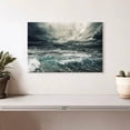 thumbnail image 2 of Elephant Stock Stormy Wall Art - Horizontal Canvas Wall Art - Living Room Wall Decor - Nature Canvas - Teal And White Decor - 12" x 8", 2 of 8