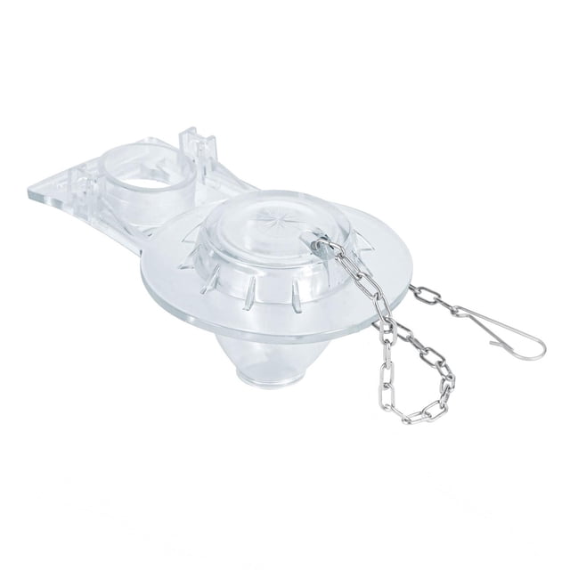 Sapo para WC de 2", PVC transparente con cadena inoxidable