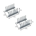 thumbnail image 1 of Oleegame 2PC Stainless Steel Cutlery Set Kitchen Storage Rack Pot Lid Rack Spoon Rack Kitchen Cutlery Rack Kitchen Accessories Gray, 1 of 2