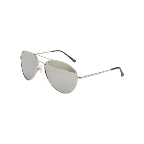 Classic Premium Silver Mirror Lens Aviator Sunglasses   Free Micro Case
