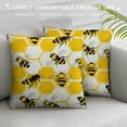 thumbnail image 3 of Leisuo Cute Bee Body Pillow Cover Pillowcases,Honeycomb Funny Body Pillow Case with Zipper Closure, Breathable Microfiber Pillowcase for Hair and Skin White, 3 of 5