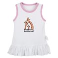thumbnail image 1 of Cute Like Mom Cool Like Dad Funny Dresses For Baby, Newborn Babies Animal Giraffe Pattern Skirts, Infant Princess Dress, 0-24M Kids Graphic Clothes (White Sleeveless Dresses, 18-24 Months), 1 of 4