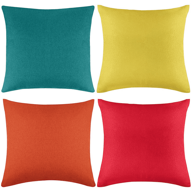 TOPCHANCES Set of 4 Outdoor Waterproof Throw Pillow Covers Decorative