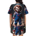 thumbnail image 3 of Saiise Chucky E Pajamas Sets for Women Soft Short-Sleeved Pjs with Lounge Shorts Two Piece Sleepwear S-4XL, 3 of 7