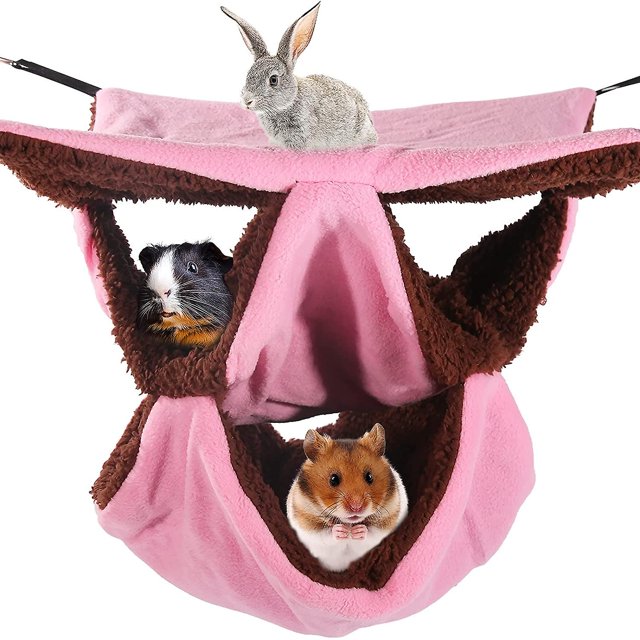 Hamaca para mascotas pequeñas, Hamaca para mascotas de 3 capas, Hamaca para hurones, Hamaca para roedores, Cama para animales pequeños