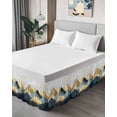 thumbnail image 4 of Abstract Art Bed Skirt Queen Size 16&nbsp;Inch Drop, Illustration Mountains Oil Painting Wrap Around Dust Ruffle Bedskirts, Wrinkle & Fade Resistant Easy Fit Bedskirt with Adjustable Elastic, 4 of 8