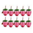 thumbnail image 1 of Lipstore 10x Strawberry Sippy Cup with Straw for Kids for Hawaiian Household Birthday Pink Keychain, 1 of 8
