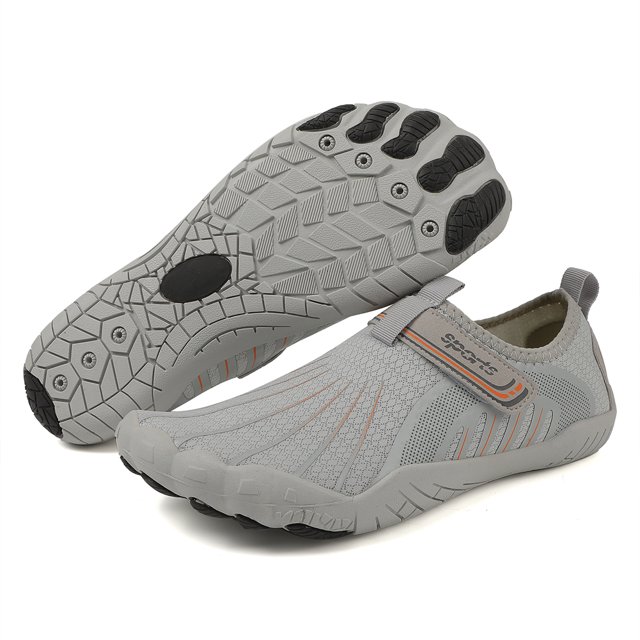 Zapatos Agua Secado Rápido Aqua Socks Playa para Hombre Mujer (45) Gris Claro Gris