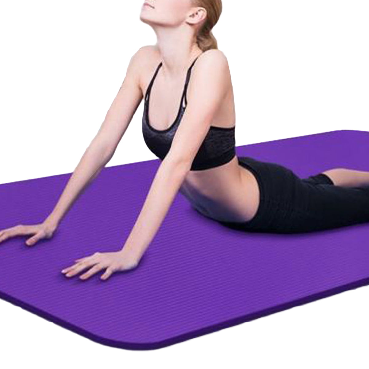 15mm Thick Yoga Mat Exercise Fitness Camping Pilates Non-Slip Pad Meditation Gym 