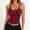 Wine Red, variant on Built in Bra Tank Top for Women Ice Nylon Adjustable Spaghetti Strap Scoop Neck Sleeveless Cami Breathable Lightweight Layering Undershirt Summer, Wine,XXL