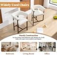 thumbnail image 5 of Primy Counter Height Bar Stool with Padded Arms, Modern Fabric Upholstered Dining Room Barstools Kitchen Island Armchair with Footrest+Curved Backrest, 5 of 7