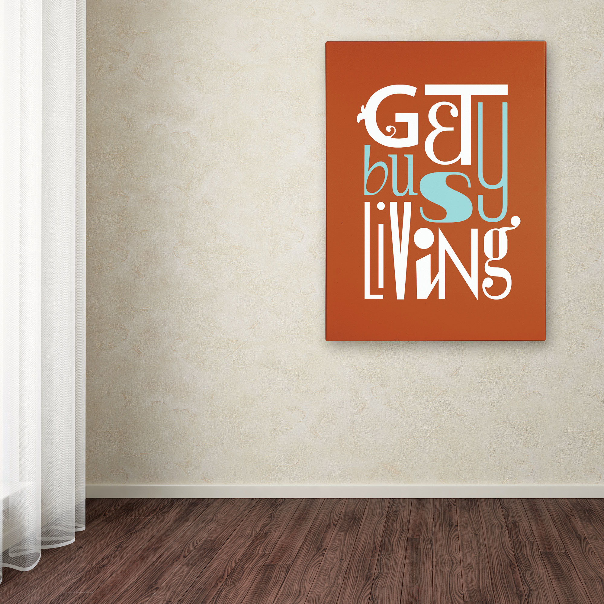Trademark Fine Art "Get Busy Living III" Canvas Art by Megan Romo