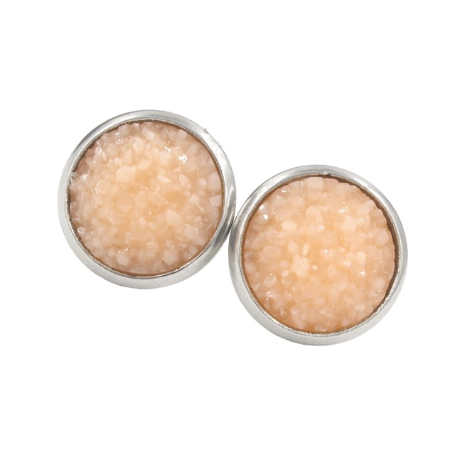 Pendientes Gotas Minnieouse de acero inoxidable galvanoplastia fina superficie lisa Ligero regalo para boda Miscelánea amarillo canario