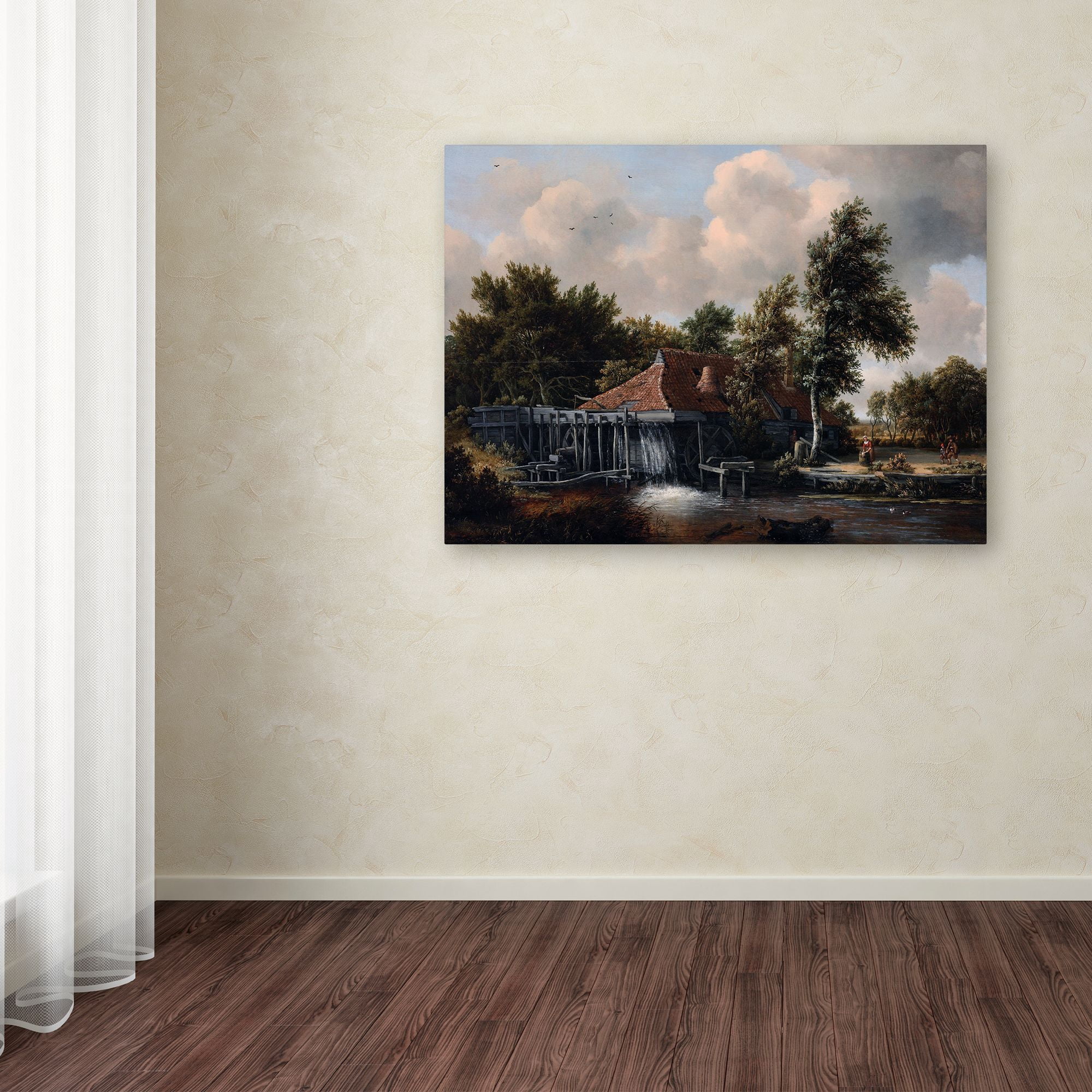 Trademark Fine Art 'A Watermill' Canvas Art by Hobbema