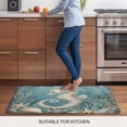 thumbnail image 5 of Coastal Seahorse Blue Green Door Mat&nbsp;Indoor Outdoor Entrance, Non Slip Rug for Kitchen Bathroom Entryway Rug, Summer Ocean Starfish Coral Washable Doormat Floor Mat for Office 20x31.5 Inch, 5 of 8