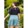 thumbnail image 4 of Romper Keluummi de verano de talla grande para mujer con mangas onduladas, 4 of 8