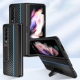 thumbnail image 1 of Carbon Fiber Case Compatible Samsung Galaxy Z Fold 3 With Magnetic Kickstand Holder Stand, Shockproof, 1 of 3