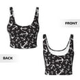 thumbnail image 5 of Fotbe Anchors Pattern Womens' Sports Bra Longline Wirefree Padded with Medium Support Sports Moisture-Wicking Workou Vest,Tank Top-Medium, 5 of 7