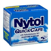 5 Pack - Nytol Nighttime Sleep Aid Quick Capsules 32 Each