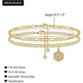 thumbnail image 2 of Pulseras de tobillo con inicial para mujer, tobilleras con inicial de doble capa bañadas en oro de 14 quilates, joyería para mujeres y adolescentes, 2 of 7