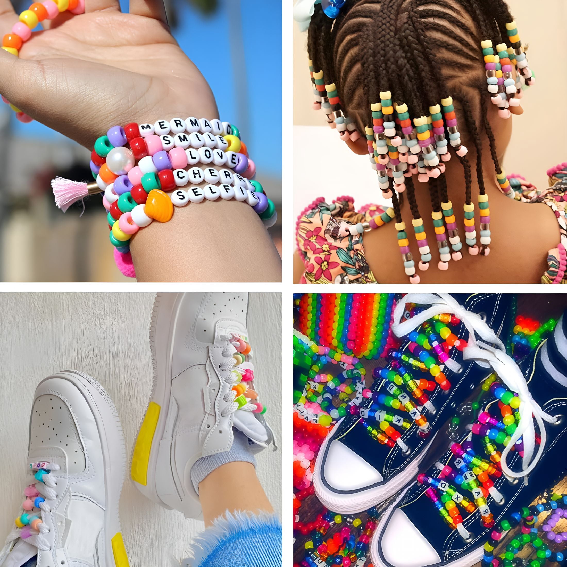 DESIGNICE 2350pcs, 64 Colors, Pony Beads for Bracelet Making Kit, Rainbow Kandi Beads Friendship Bracelet Kit, Letter Beads and Elastic Strings for Bracelet Necklace Making, Craft Gifts Set for Girls