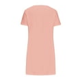 thumbnail image 5 of Sakmal Pink Cocktail Dresses for Women Semi Formal Church Midi Dress V Neck Shift Short Sleeve Dresses, 5 of 5
