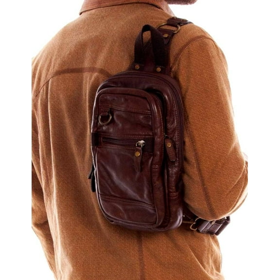 Scully Western Backpack Adult Sling Shoulder Goat Leather Bag