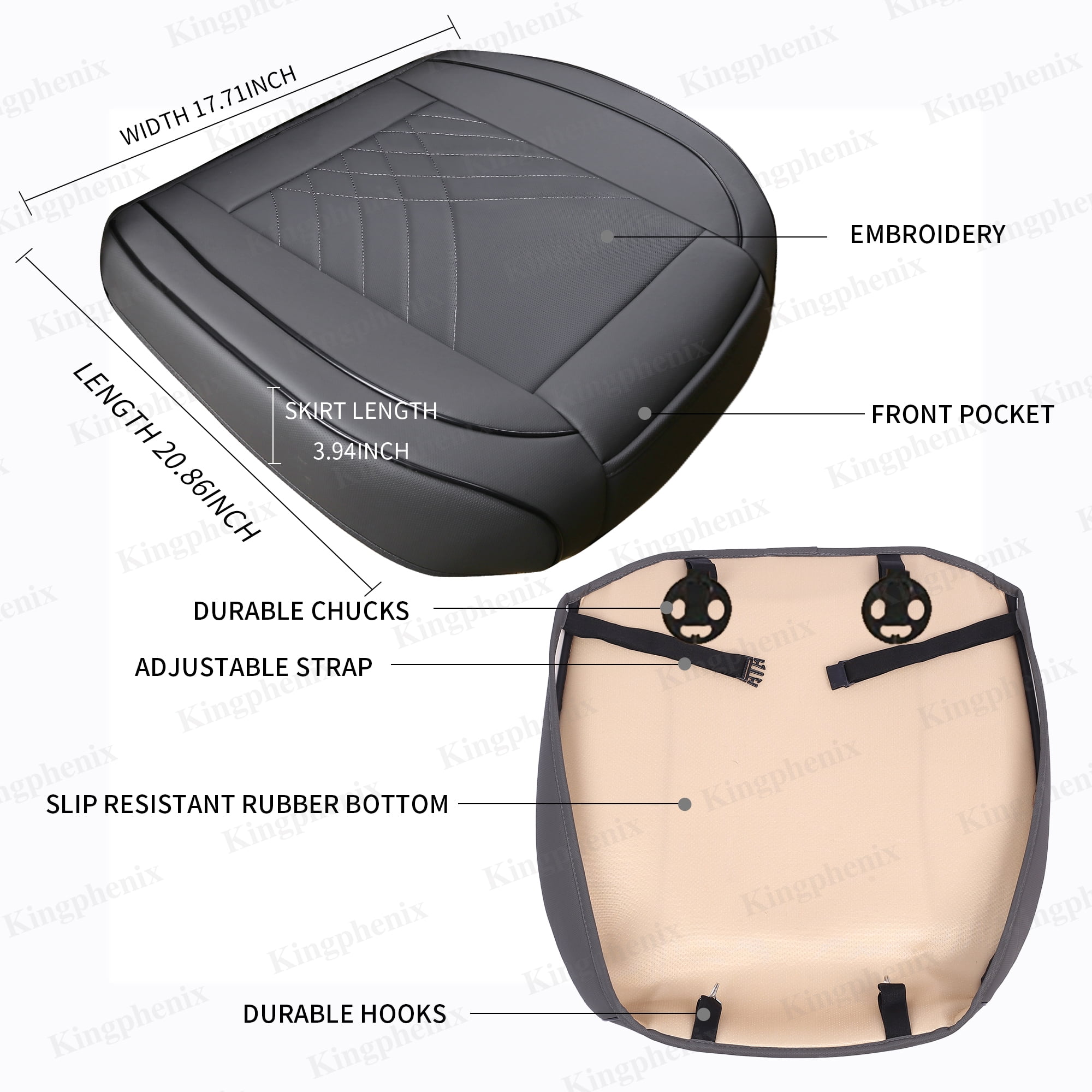 Car Seat Cover: Easy to Install, Fits Most Cars, Vans, Trucks, and SUVs – Gray