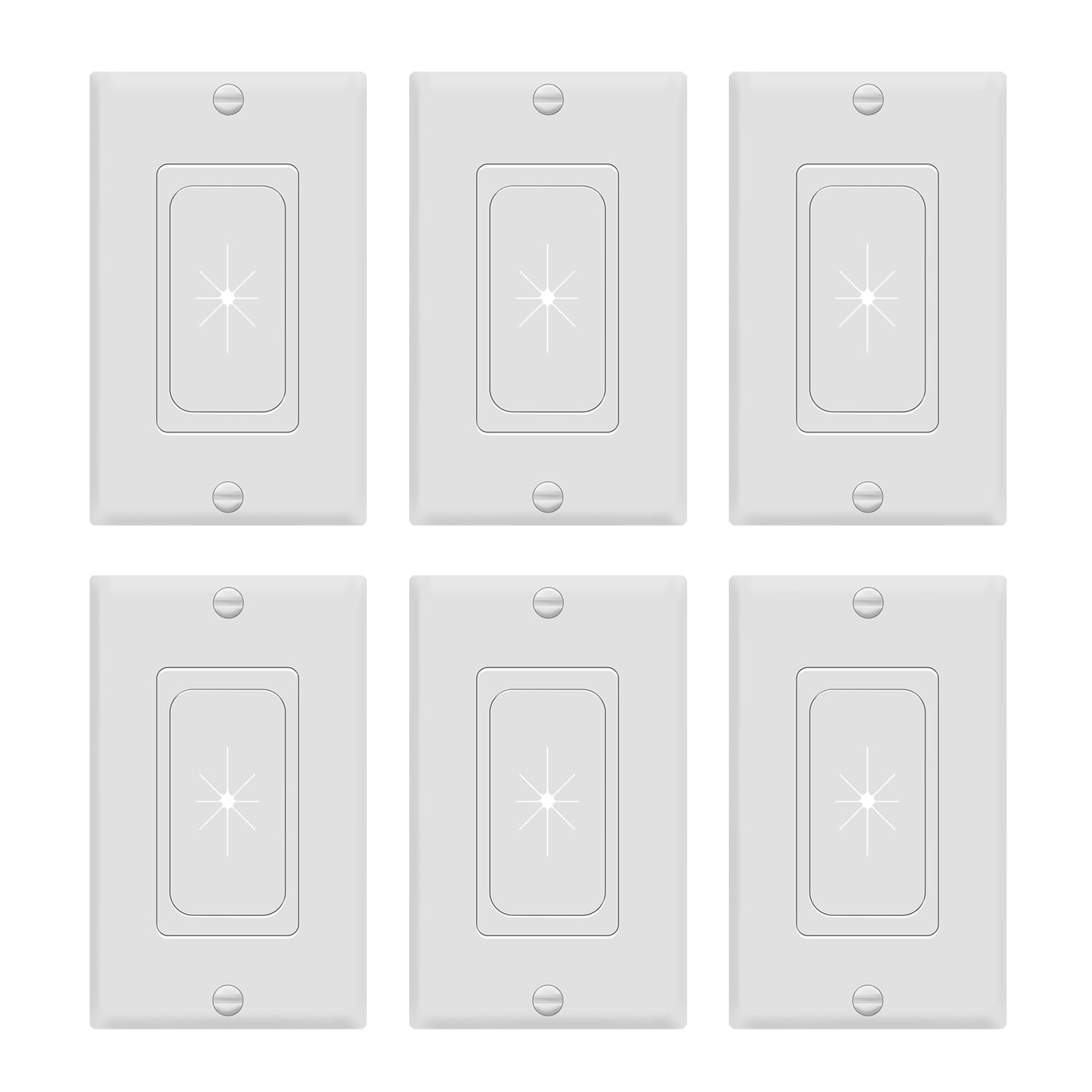 TOPGREENER Flexible Rubber Wall Grommet Insert with Decorator Wall