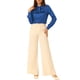 thumbnail image 2 of INSPIRAR CHIC Blusa de Satén de Manga Larga con Lazo en el Cuello para Mujeres XS Azul Real, 2 of 5