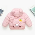 thumbnail image 4 of Toddler Winter Coat for Girls Puffer Jacket Full-Zip Long Sleeve Lightweight Windproof Down Jacket Hooded Jackets 3-4 Years Jacket Boys, 4 of 5