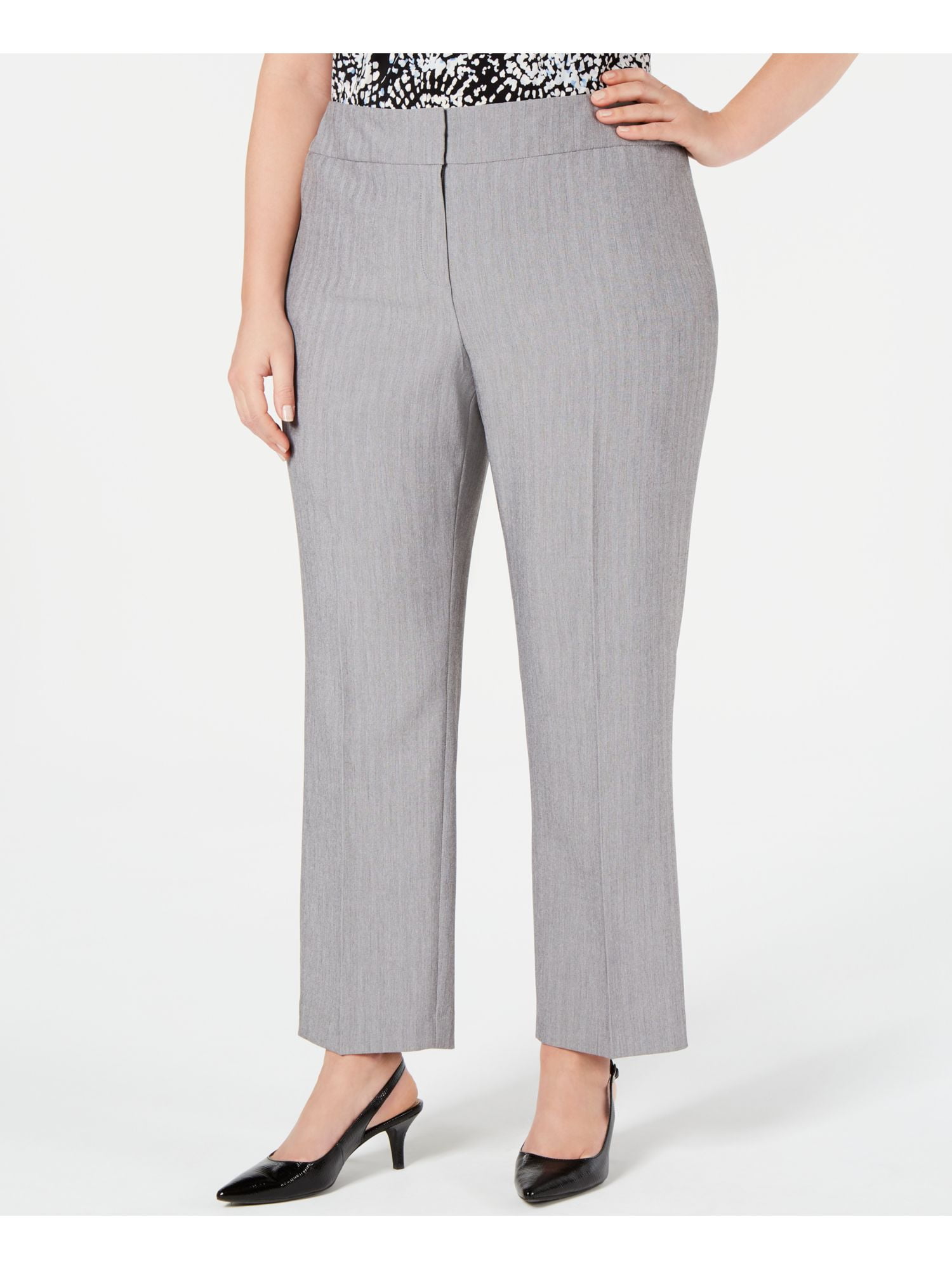 gray plus size pants