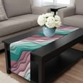 thumbnail image 4 of Green Ombre Table Runner 60 Inches Long, Modern Geometric Abstract Dark Red Cream Kitchen Coffee Dining Table Decoration for Home Party Birthday Wedding Home Decor 13x60 Inches, 4 of 8