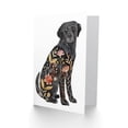 thumbnail image 2 of Artery8 Greeting Card Floral Pattern Black Labrador Dog Lover Design For Her Woman Birthday Card, 2 of 3